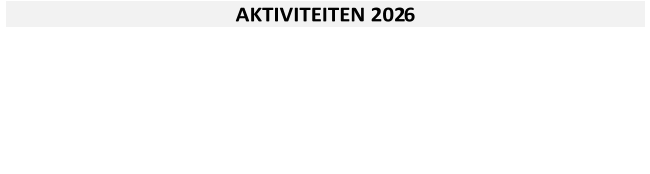 AKTIVITEITEN 202 6