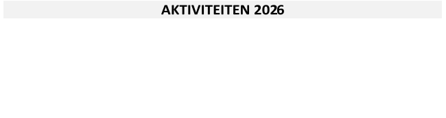AKTIVITEITEN 202 6